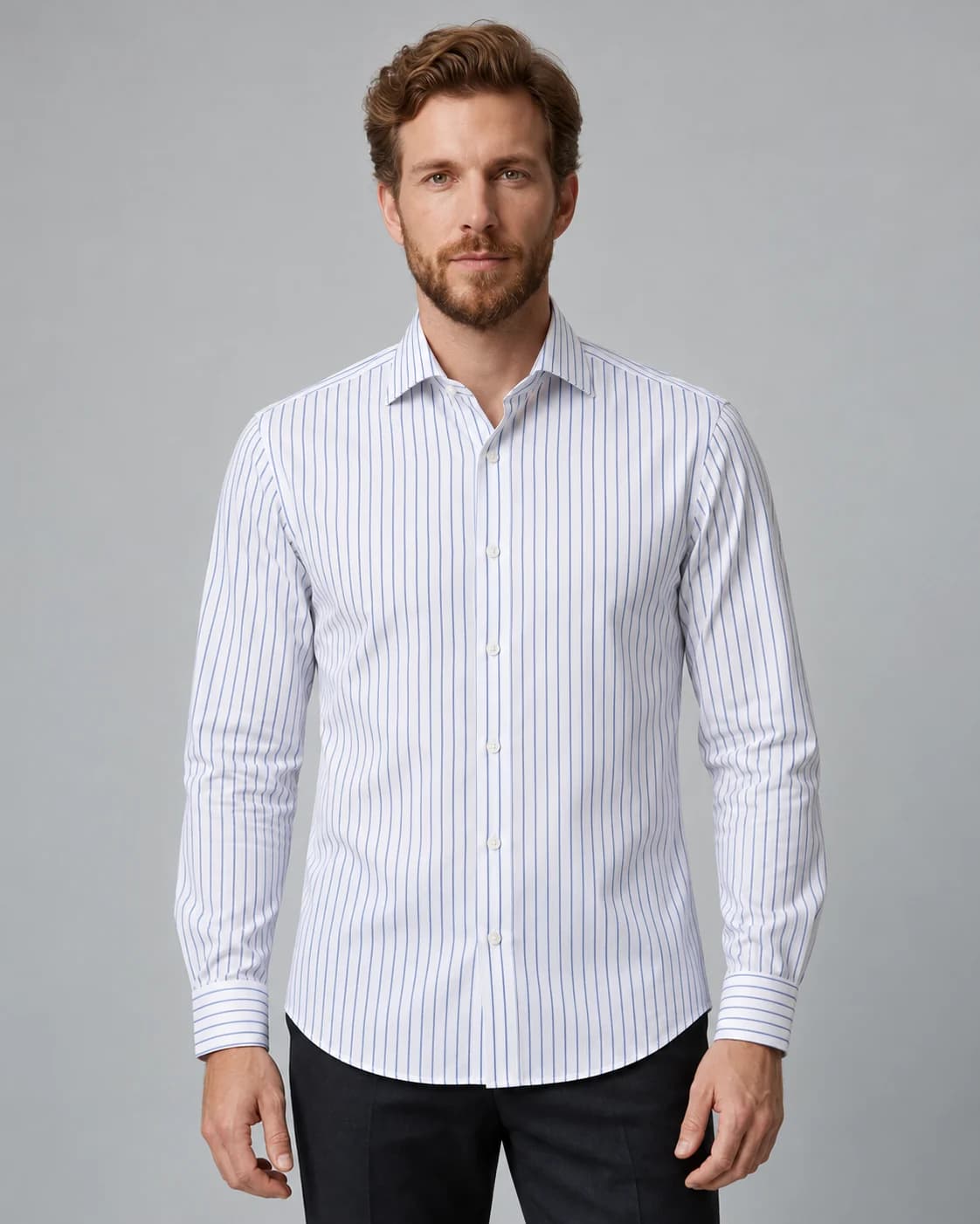 Striped Shirts — Blue and white stripes