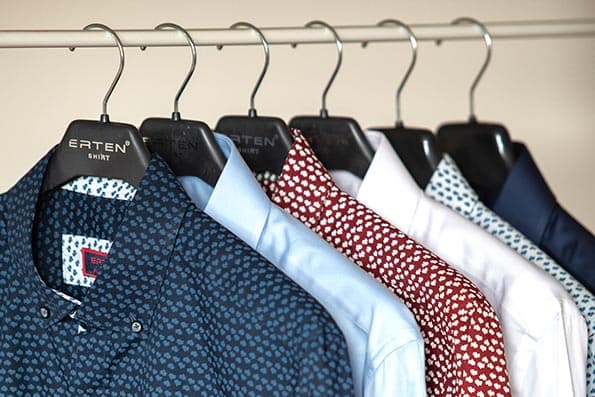 Fabric and color samples from the Erten shirt collection