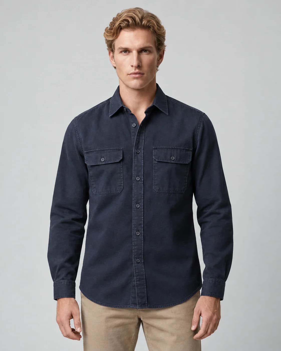 Cargo Shirts — Understated navy utility style